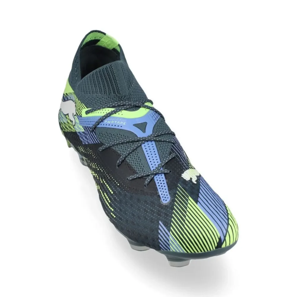 PUMA Future 7 Ultimate FG/AG Lights Out - Gray Skies/PUMA White/Fizzy Apple - Image 5