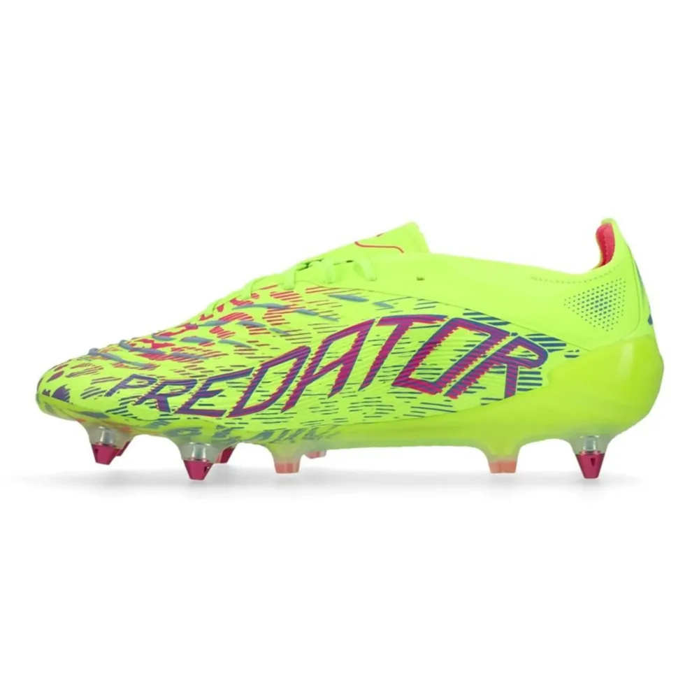 adidas Predator Elite SG Mystic Victory - Lucid Lemon/Lucid Pink/Blue Fusion - Image 3