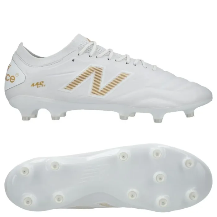 New Balance 442 v2 Elite FG 10 Year - White/Gold