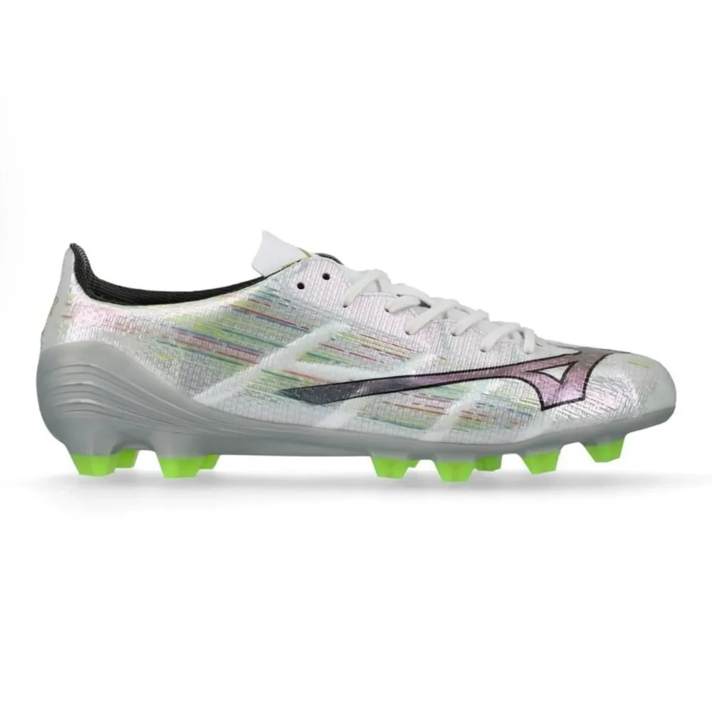 Mizuno Alpha II Pro FG/AG - White/Silver Iridescent/Black - Image 2