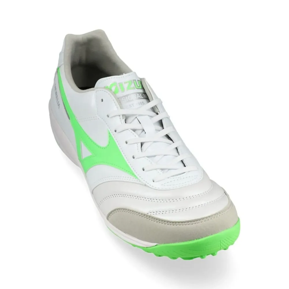 Mizuno Morelia Sala Elite TF Frontier - White/Neon Green/Galaxy Silver - Image 5