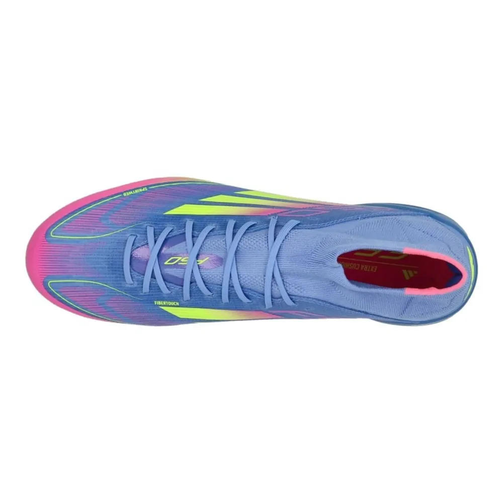 adidas F50 Elite Mid FG Celestial Victory - Blue Fusion/Lucid Lemon/Lucid Pink Women - Image 7