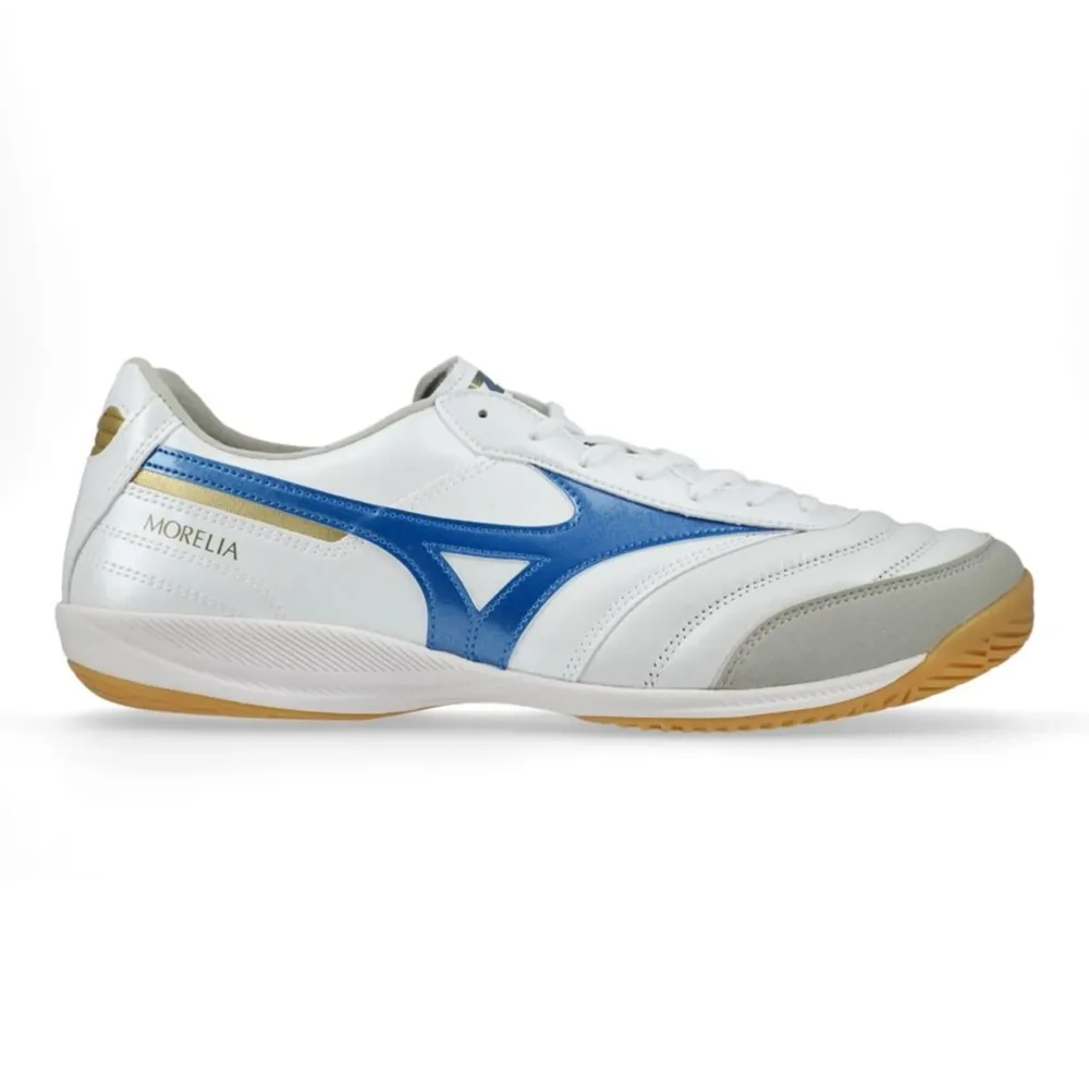 Mizuno Morelia Sala Elite IN Mugen - White/Laser Blue/Gold - Image 2