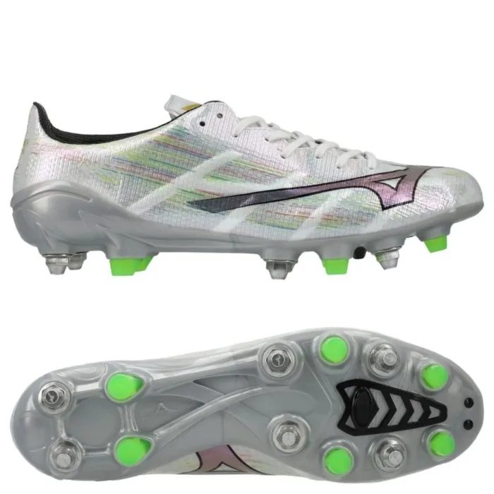 Mizuno Alpha II Elite SG - White/Silver Iridescent/Black