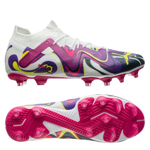 PUMA FUTURE MATCH FG/AG CREATIVITY - PUMA WHITE/TEAM VIOLET/FLURO YELLOW LIMITED EDITION