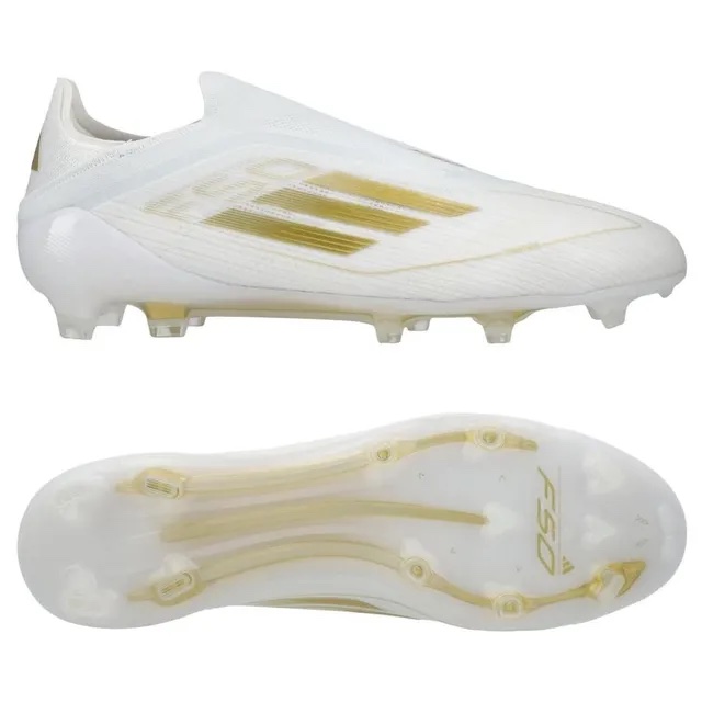 ADIDAS F50 ELITE LACELESS FG DAY SPARK - FOOTWEAR WHITE/GOLD METALLIC/FOOTWEAR WHITE