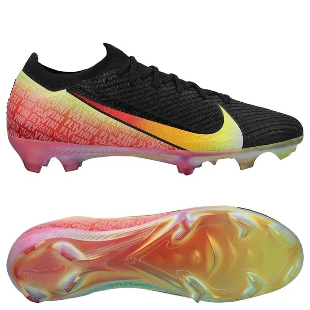 NIKE AIR ZOOM MERCURIAL VAPOR 16 ELITE FG VINI JR. PERSONAL EDITION - BLACK/DYNAMIC YELLOW/GREEN SPARK/SOAR